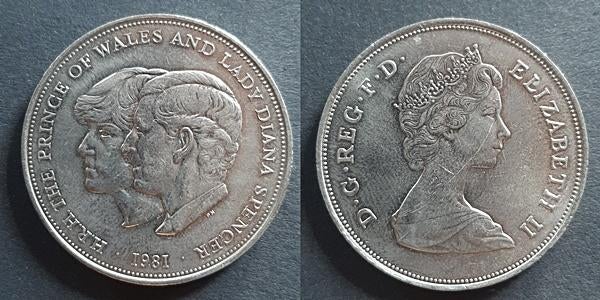 Groot Brittannië  5 shilling Crown 1981, Postzegels en Munten, Munten | Europa | Niet-Euromunten, Verzenden, Overige landen