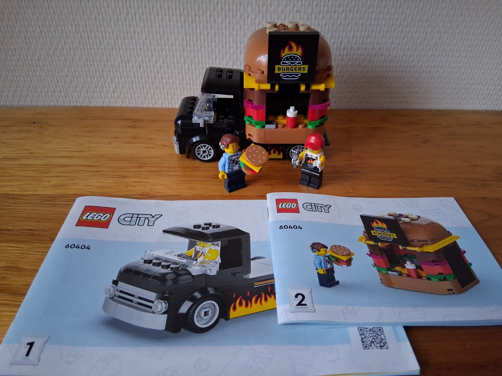 lego city hamburgerkraam / truck 60404 complete zgan set, City, Lego, Ophalen of Verzenden, Zo goed als nieuw