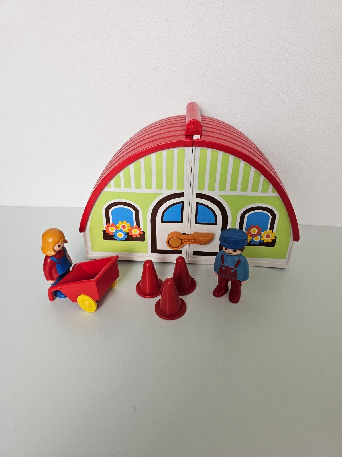 Playmobil 1.2.3 Boerderij met figuren en accessoires, Gebouw, Complete set, 1.2.3, Ophalen of Verzenden