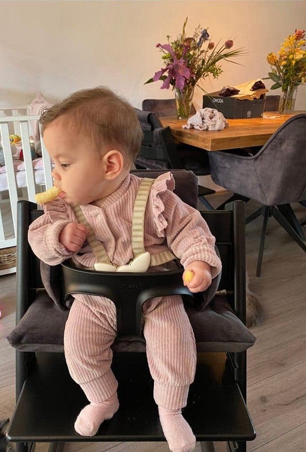 Stokke Trip Trap Adore Antraciet Kussenset, Kinderen en Baby's, Kinderstoelen, Ophalen of Verzenden, Zo goed als nieuw, Meegroeistoel