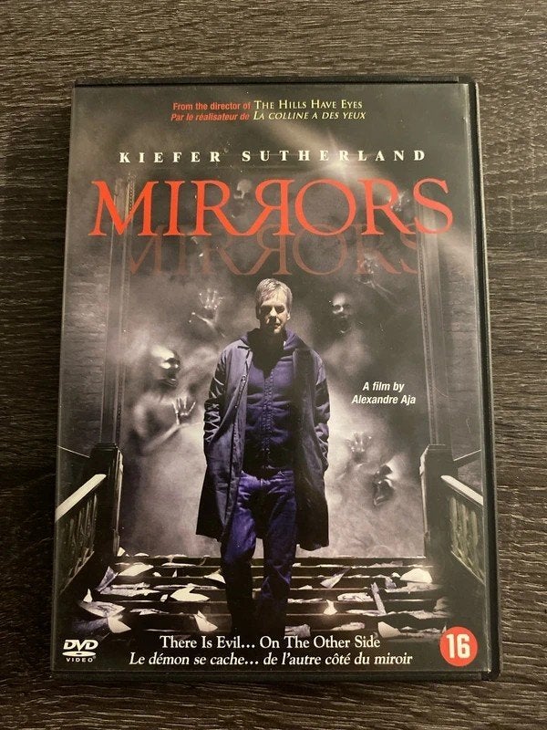 Mirrors DVD - Kiefer Sutherland Horrorfilm, Gebruikt, Vanaf 16 jaar, Spaans, Inclusief doosje