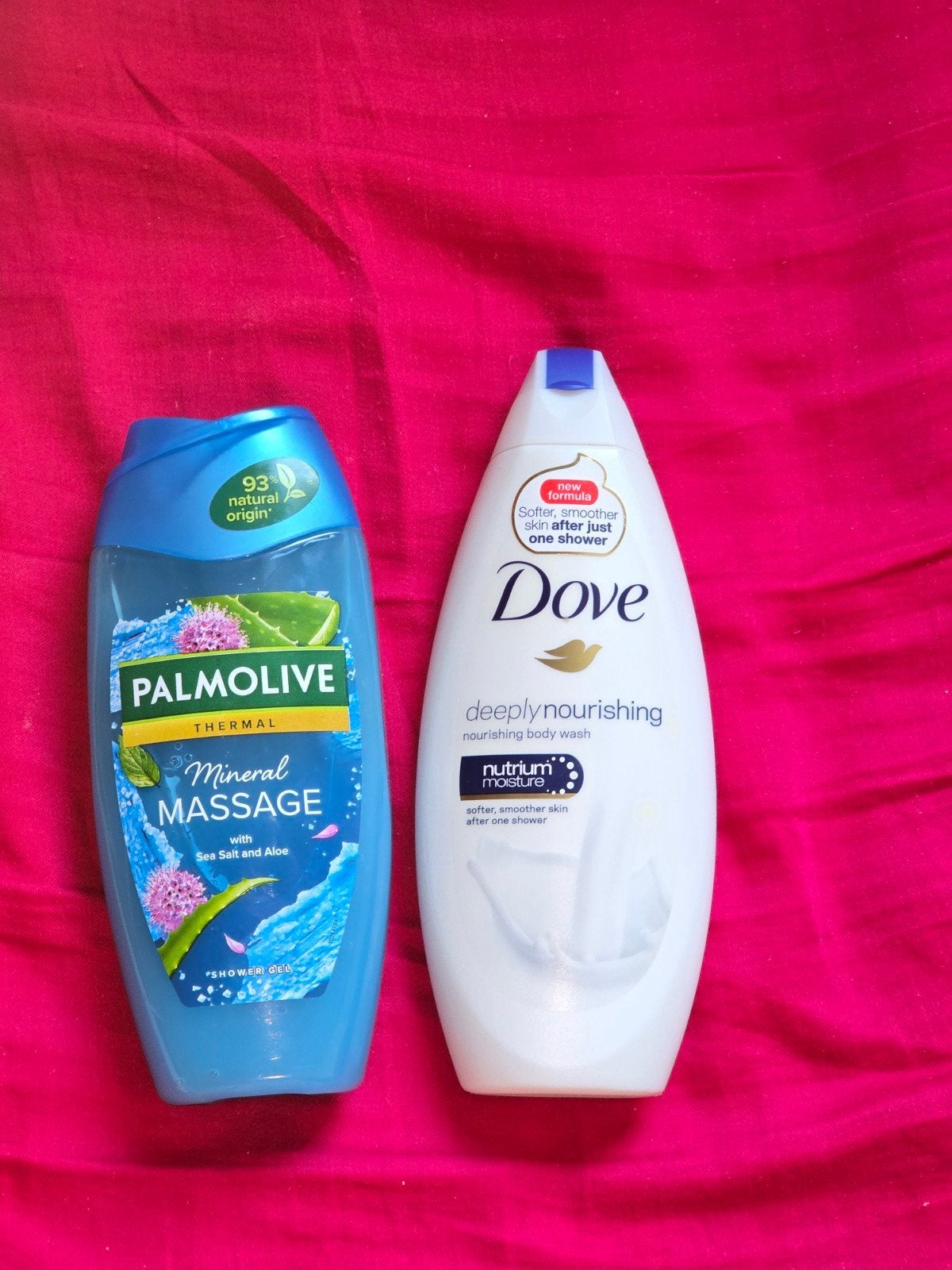 Douchegel set:Palmolive Mineral Massage & Dove Deeply Nouris, Ophalen of Verzenden, Nieuw, Bad & Douche