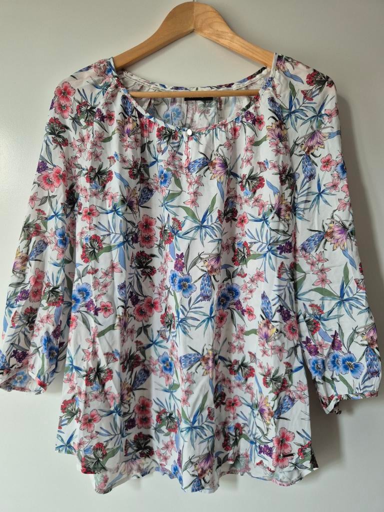 Taifun nieuwe Blouse met Bloemen - Maat 42, Nieuw, Kleding | Dames, Wit, Maat 42/44 (L), Nieuw, Ophalen of Verzenden