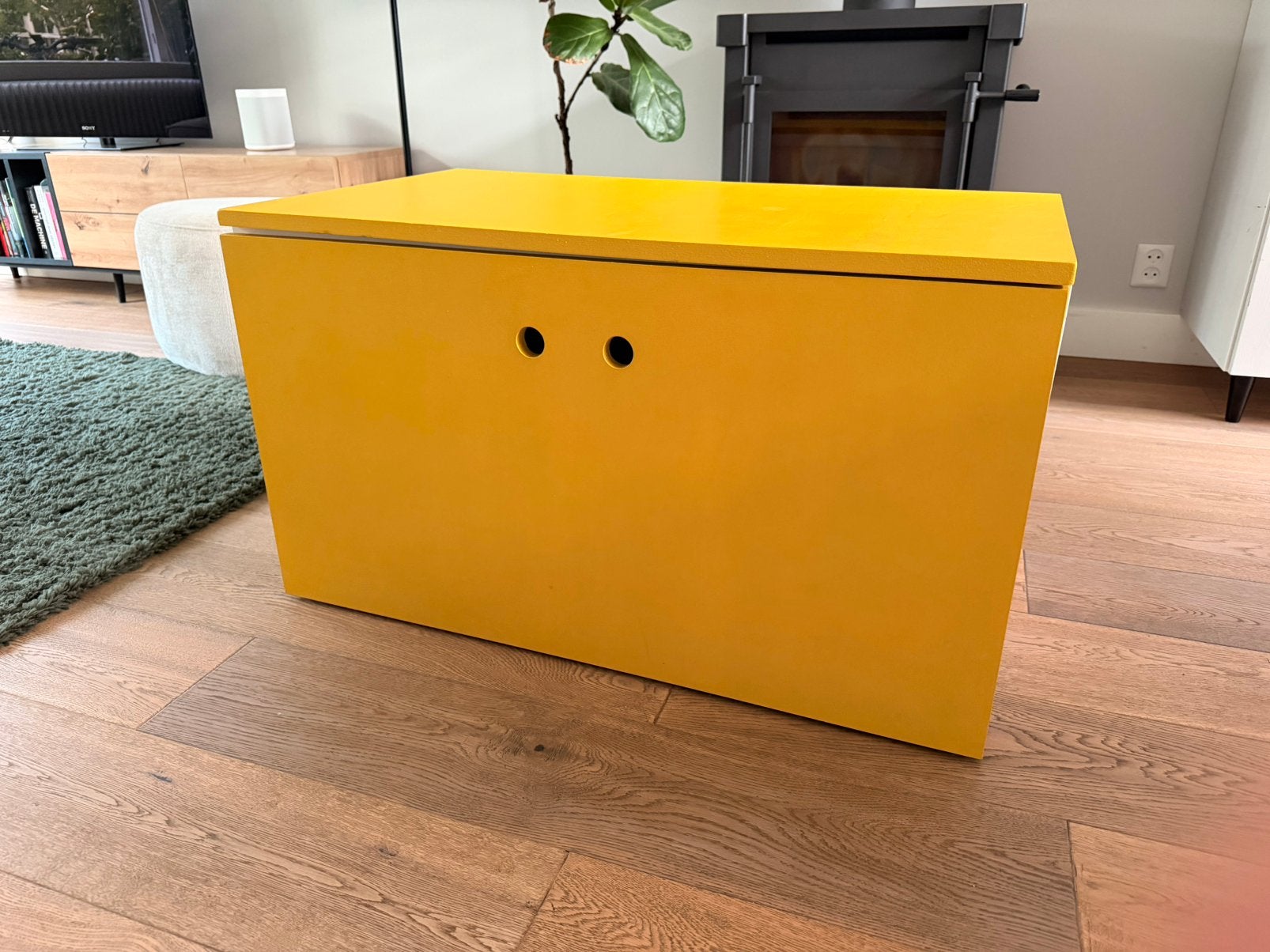 Ikea Stuva/Smastad geel ladekast op wieltjes, Ophalen, 1 of 2 laden, 50 tot 100 cm, Zo goed als nieuw