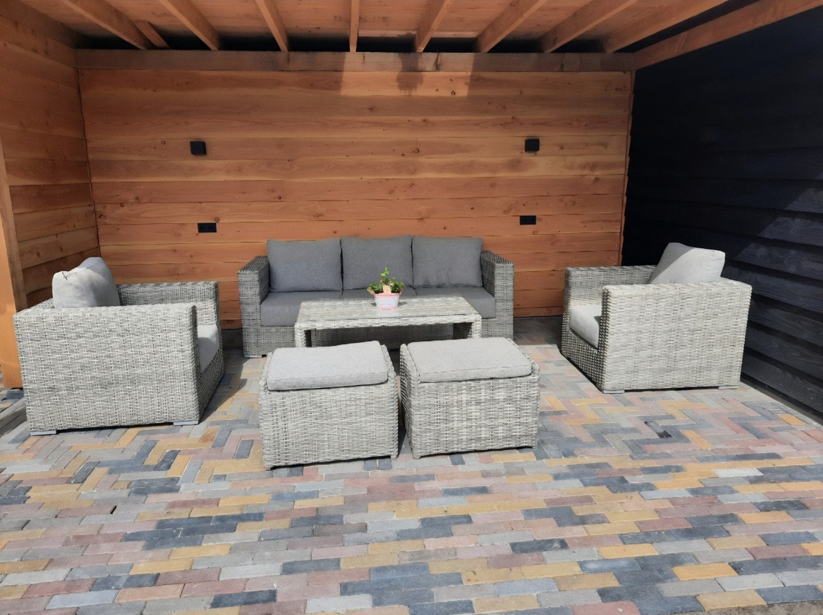 Wicker Loungeset, Ophalen, Gebruikt, Loungeset, Wicker