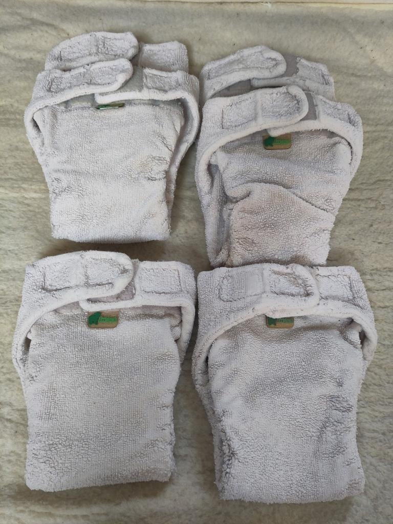 6 Wasbare luiers van bamboe, Little Lamb Maat 2, Ophalen of Verzenden, Gebruikt