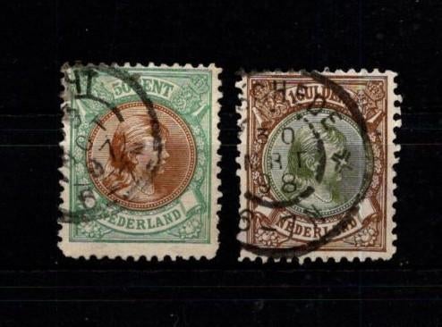 Nederland gestempeld - 45/46 - 1896  --  S882, Postzegels en Munten, Postzegels | Nederland, Verzenden, Gestempeld