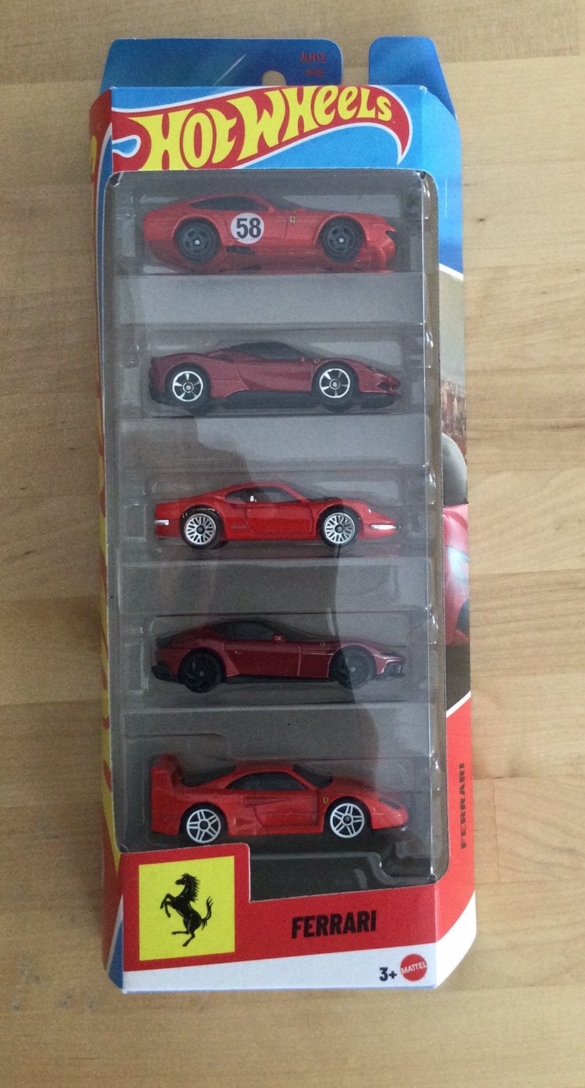 Hotwheels Ferrari 5 pack nieuw, Ophalen of Verzenden, Nieuw, Auto
