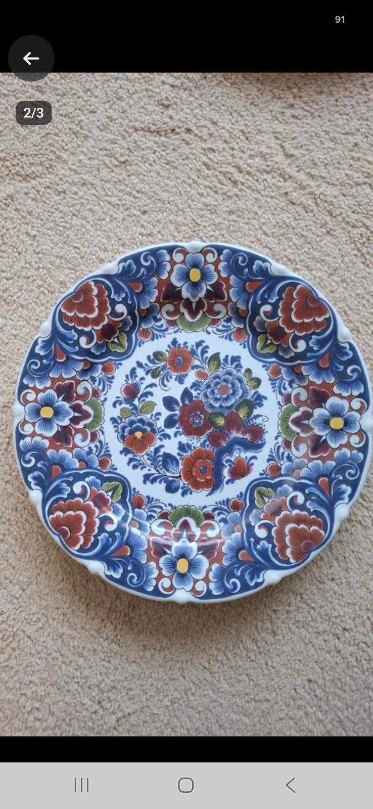 3 prachtige handgeschilderde sierborden, Ophalen of Verzenden