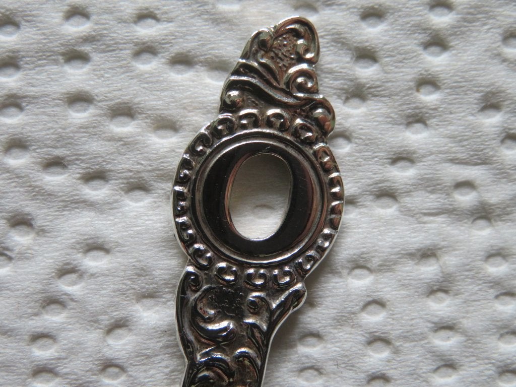 Verzilverd Lepeltje Letter O, Overige materialen, Verzilverd, Nieuw, Ophalen of Verzenden
