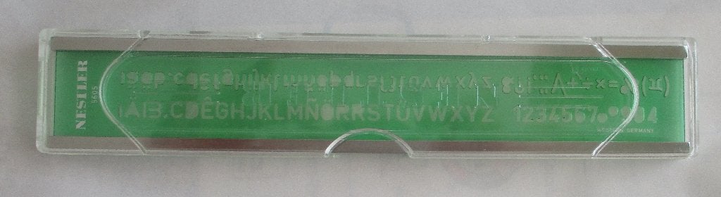 Nestler tekensjabloon in kunststof doosje 5605 western germ., Ophalen of Verzenden, Zo goed als nieuw, Overige typen