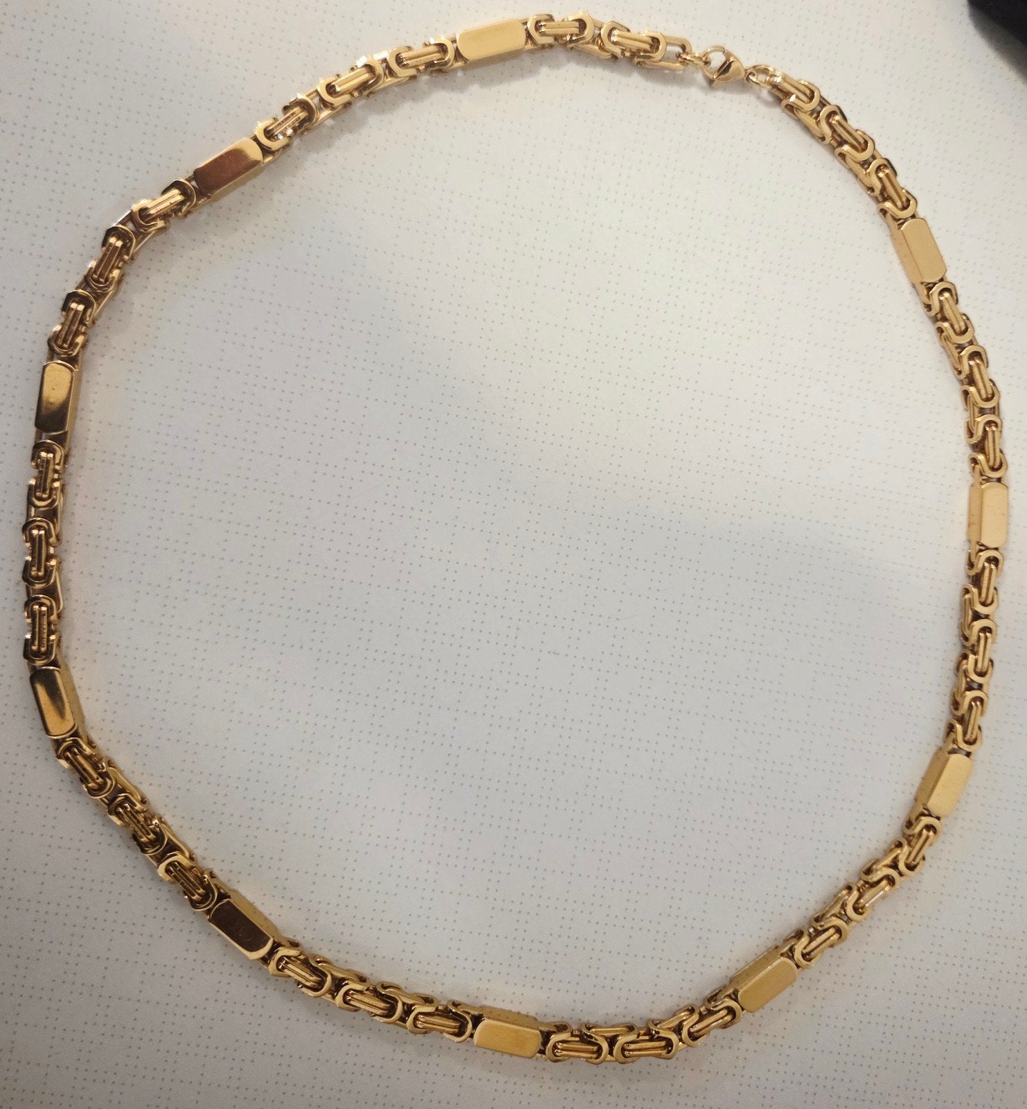 Heren koningsketting goud verguld  *Nieuw*, Ophalen of Verzenden, Nieuw, Goud, Overige materialen