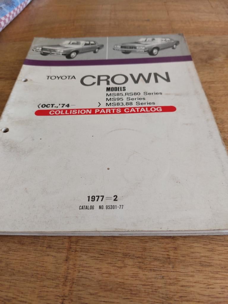 COLLISION PARTS CATALOGUS TOYOTA CROWN RS80 MS85, Ophalen of Verzenden