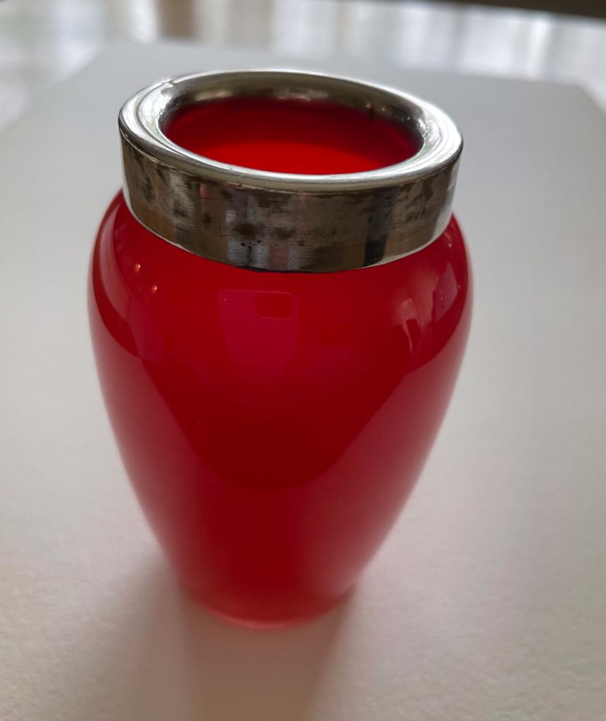 Lepelvaasje Art deco, Antiek en Kunst, Antiek | Glas en Kristal, Ophalen of Verzenden