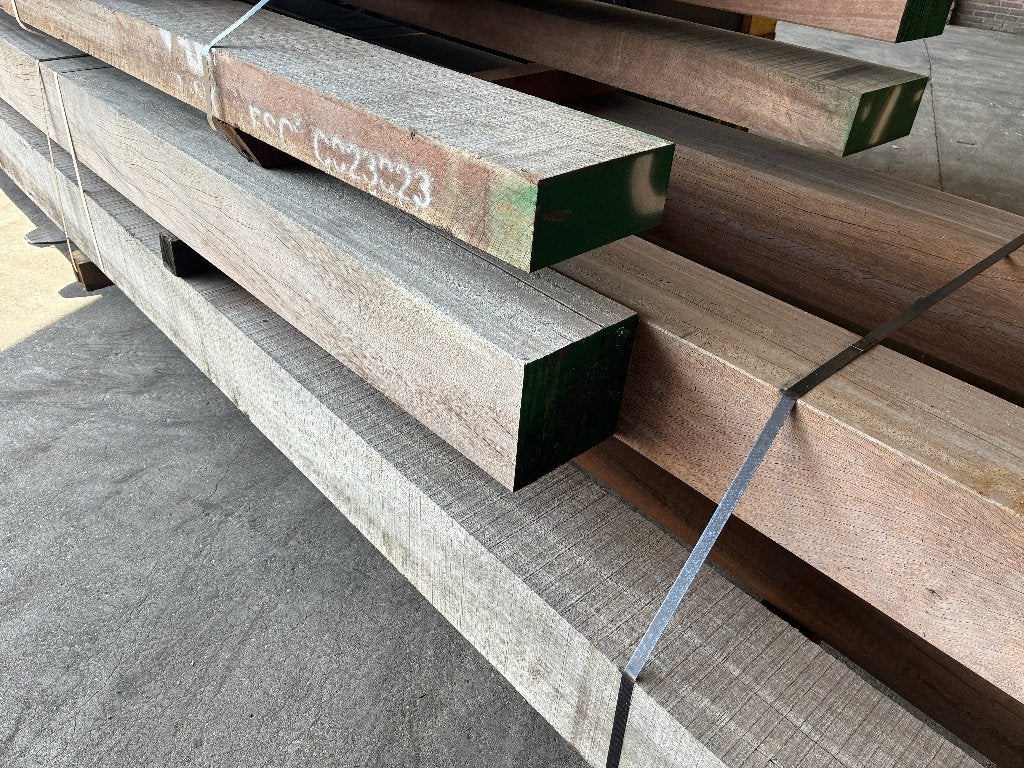 balken-palen-staanders-onderligger-Hardhout/Azobe-190x190mm, Ophalen, Palen, Nieuw, Hardhout