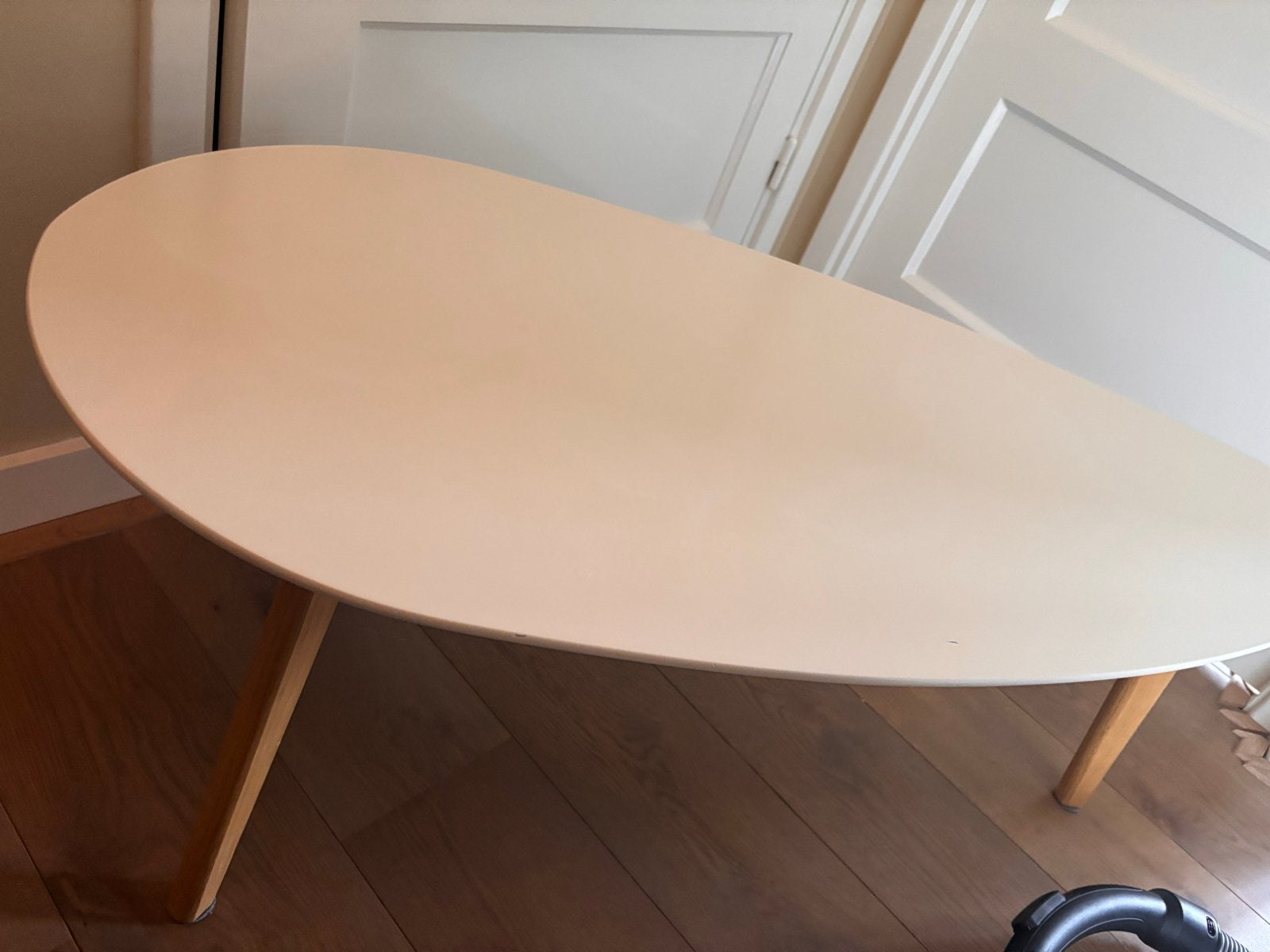 Houten salontafel ovaal - 100x50 cm, Ophalen, Gebruikt, 100 tot 150 cm, 50 tot 100 cm