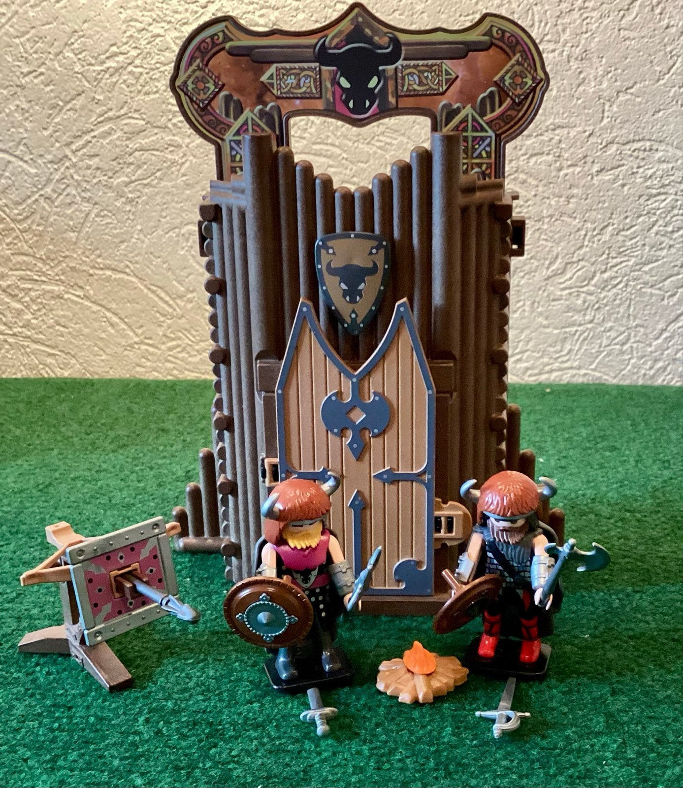Playmobil Vikingen Set met Fort en Katapult, Complete set, Zo goed als nieuw, Kasteel/Fort, Historisch
