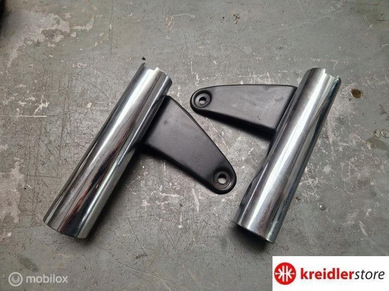 Kreidler koplamp oren Zwart met mooie chromen bussen