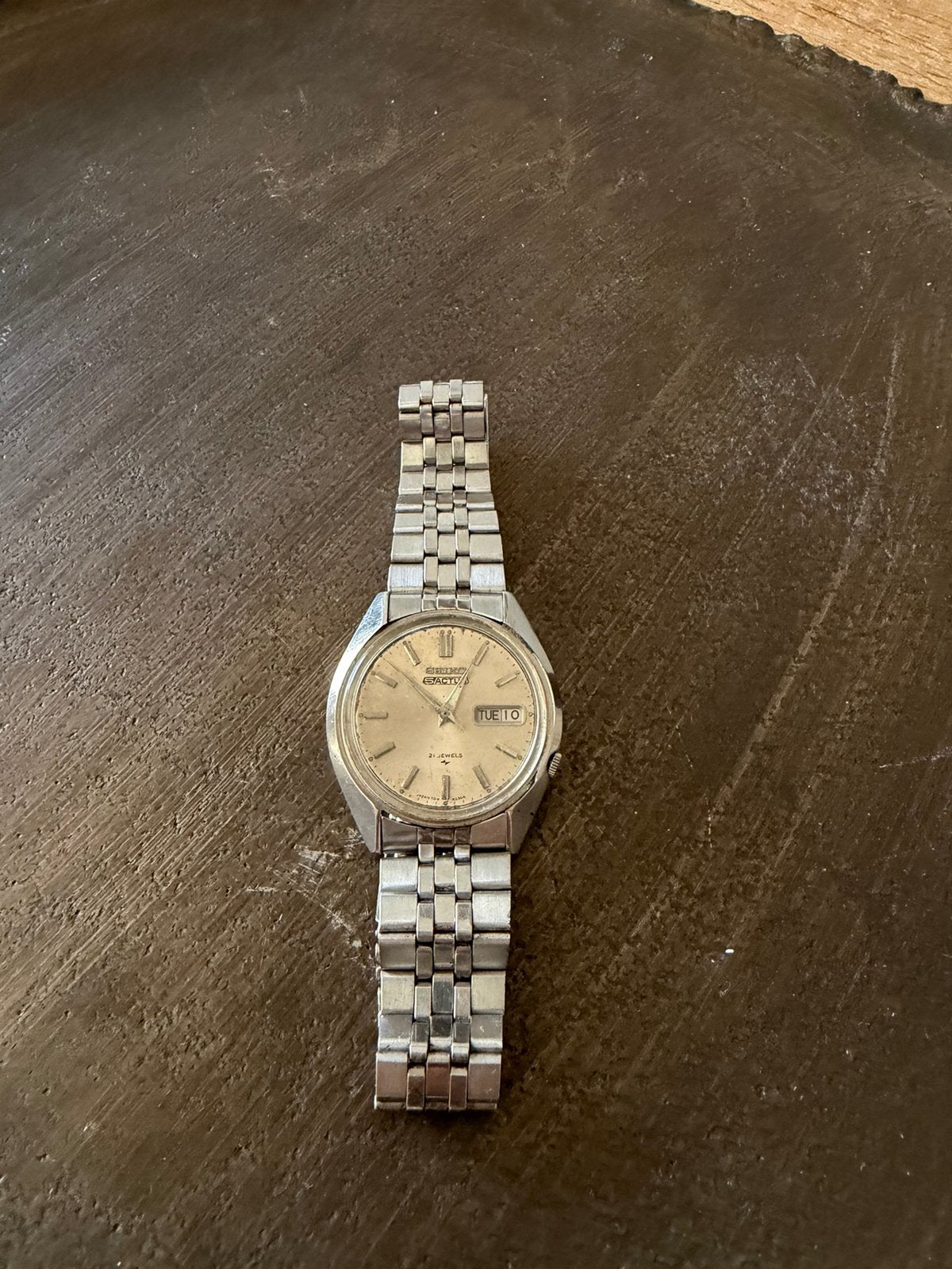 Seiko 5 actus automatic - vintage -, Ophalen, Gebruikt, Polshorloge, Overige materialen