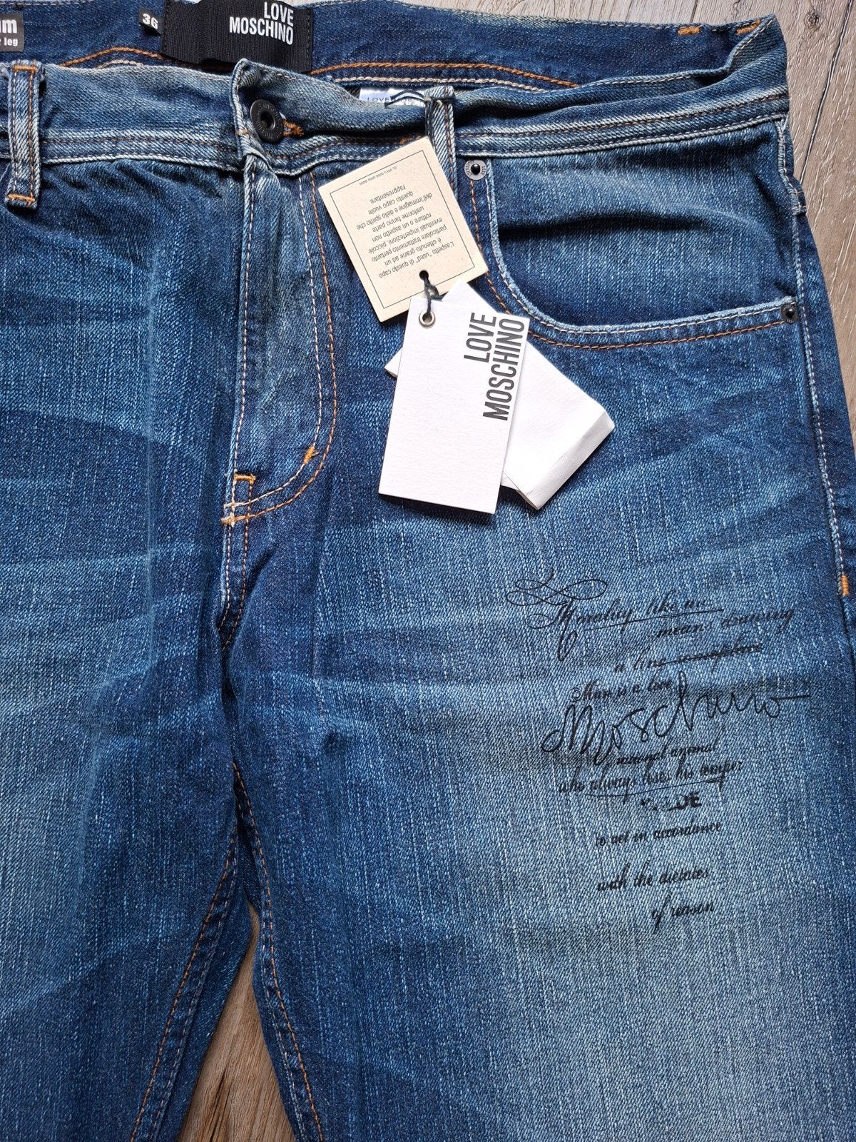 LOVE MOSCHINO jeans W36 L34, W36 - W38 (confectie 52/54), Moschino, Blauw, Nieuw