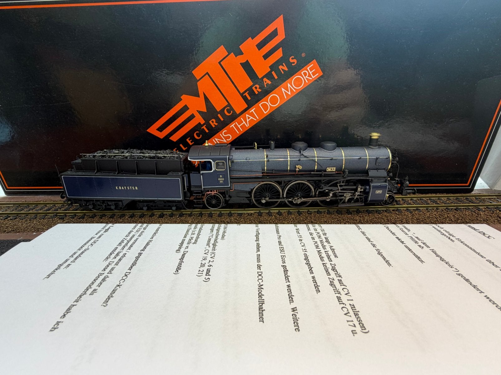 MTH Stoomlok S3/6 K.Bay.Sts.B digi. AC en DC met rook NIEUW, Overige merken, Locomotief, Gelijkstroom of Wisselstroom, Nieuw