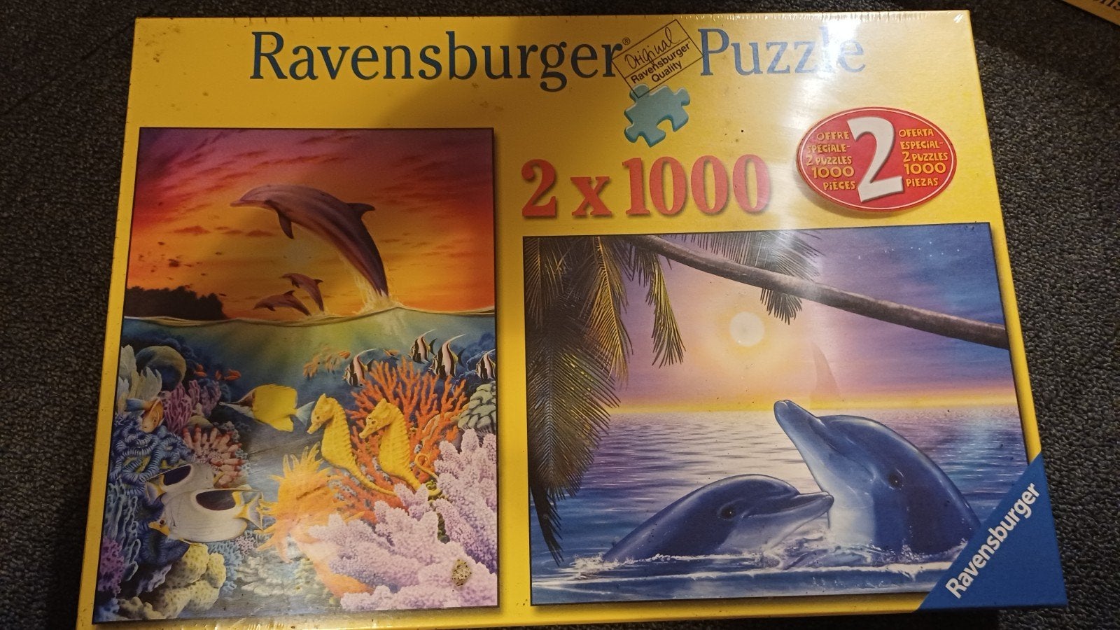 Ravensburger Puzzle 2x1000 stukjes, nieuw in folie, Ophalen of Verzenden, 500 t/m 1500 stukjes, Nieuw, Legpuzzel