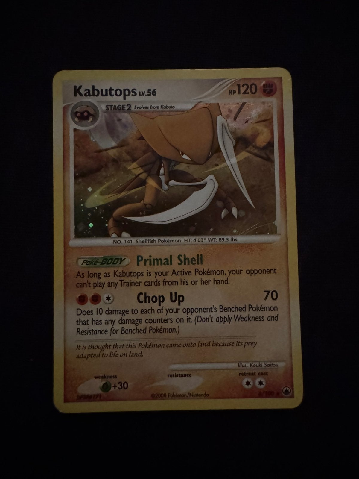 Kabutops Lv.56 pokemon kaart, Ophalen of Verzenden, Zo goed als nieuw
