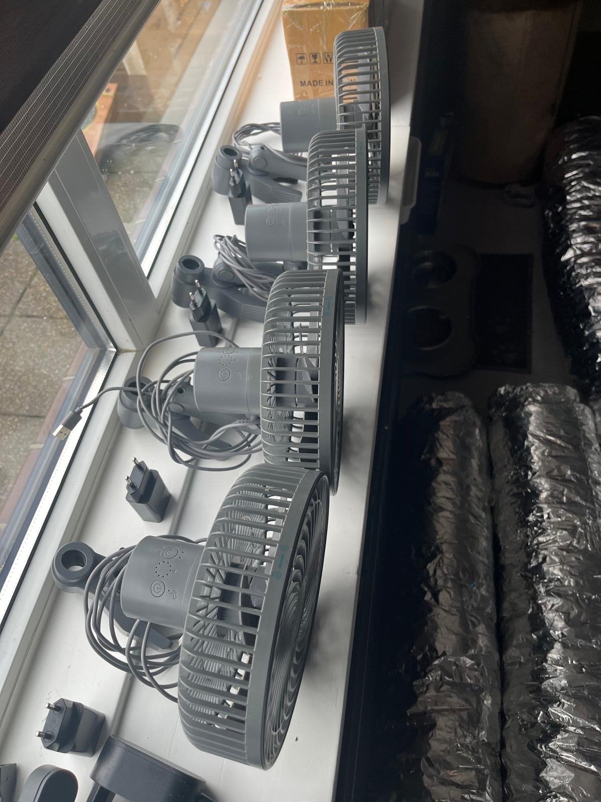 4 X Mars Hydro M6 Grow Tent Clip Fan 6 Inch Auto-Oscillating, Ophalen, Gebruikt, Tafelventilator