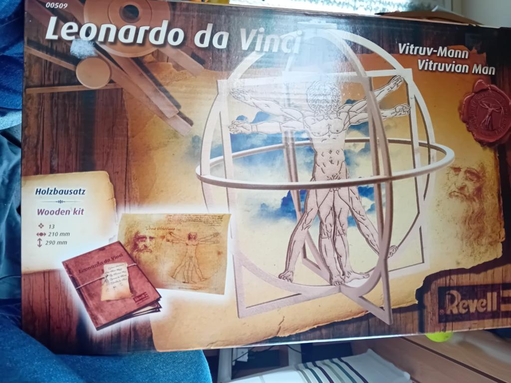 Revell Leonardo da Vinci Vitruvian Man Houten Bouwpakket, Revell, Nieuw, Ophalen of Verzenden, Groter dan 1:32