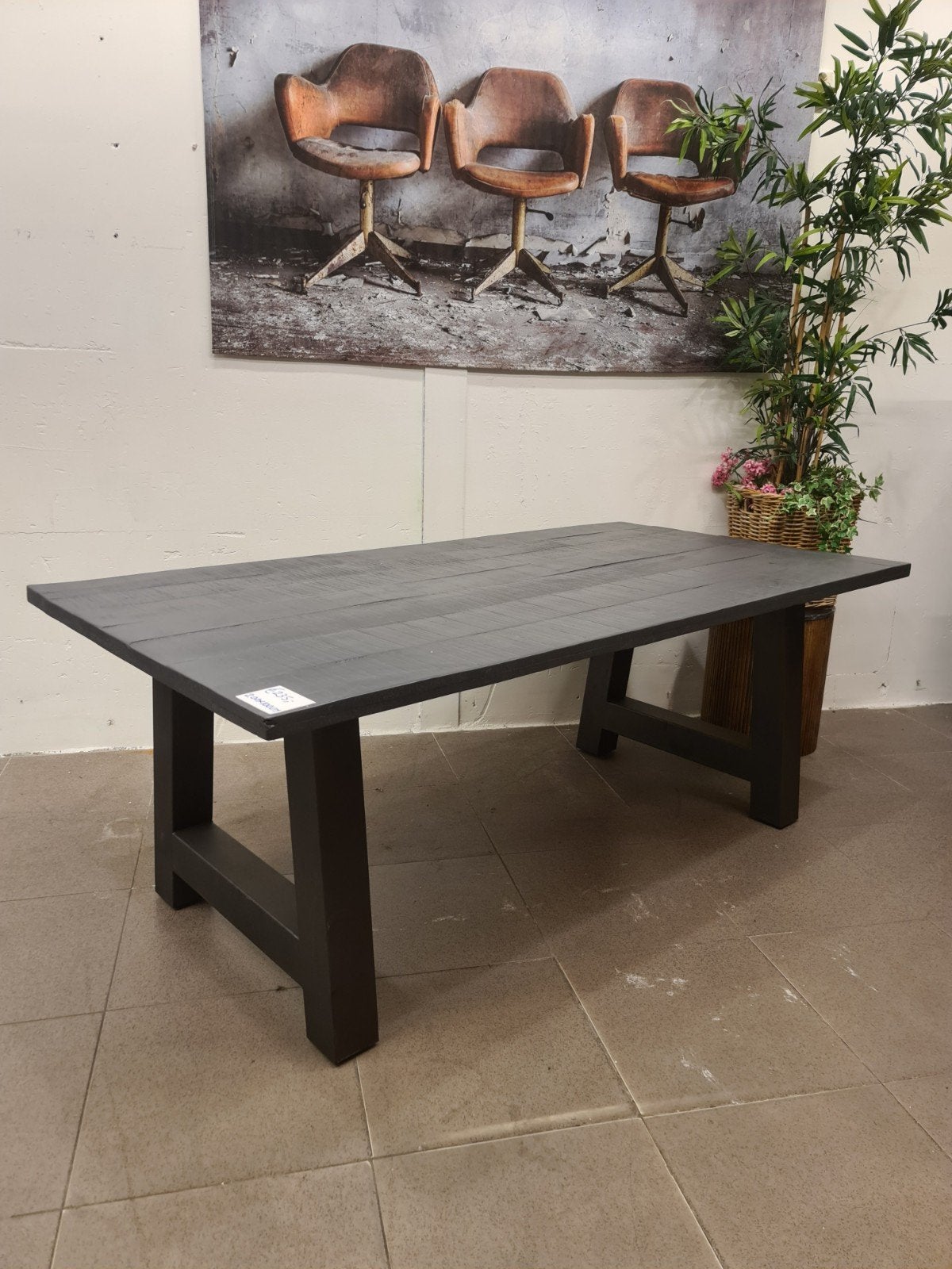 Nieuwe icathcers cod collectie eettafel 200x100cm blokpoot, Ophalen, Hout, ., Nieuw