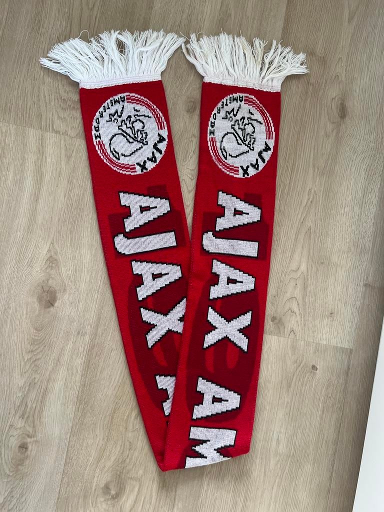 3x Vintage Ajax sjaals + zweetbandjes, Diversen, Vlaggen en Wimpels, Ophalen of Verzenden, Gebruikt