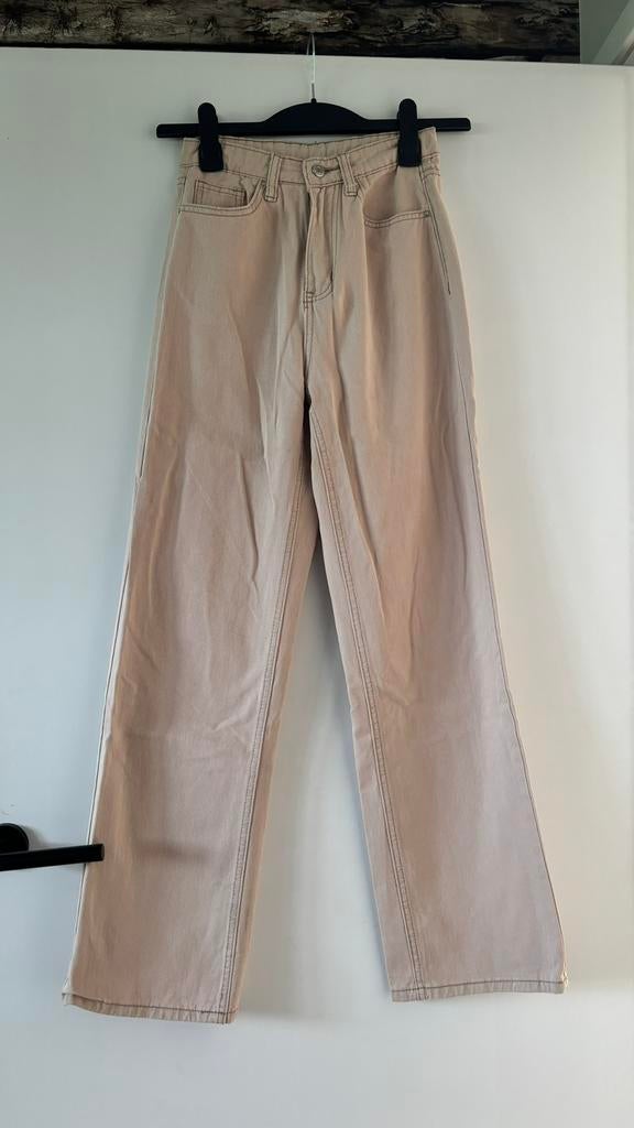 Beige spijkerbroek maat s hoge taille, Kleding | Dames, Spijkerbroeken en Jeans, Ophalen of Verzenden, Zo goed als nieuw, Overige kleuren