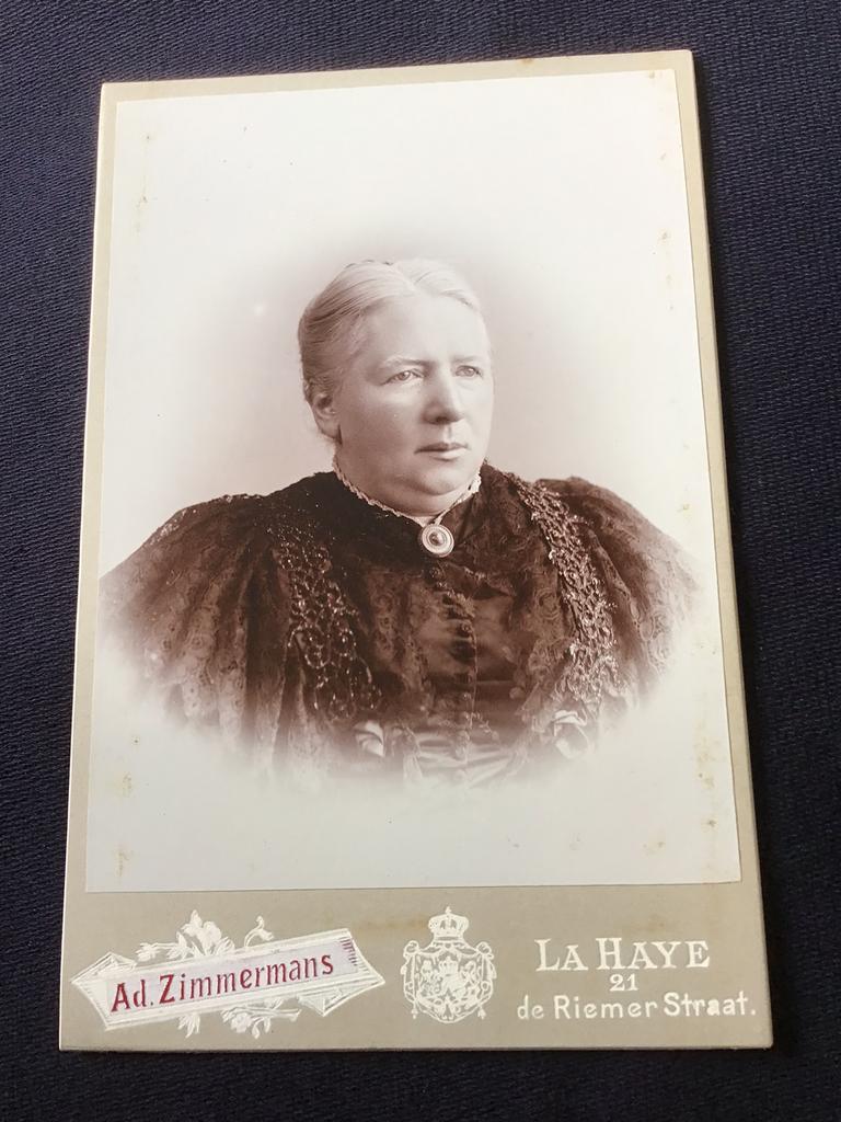 Kabinetfoto, Dame, AD. ZIMMERMANS, DEN HAAG, Antieke foto, Ophalen of Verzenden, Voor 1940, Gebruikt, Foto