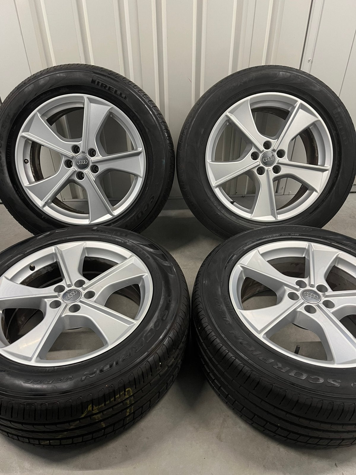 Audi Q7 19 inch orgineel 5X112, Gebruikt, 255 mm, Banden en Velgen, Personenwagen