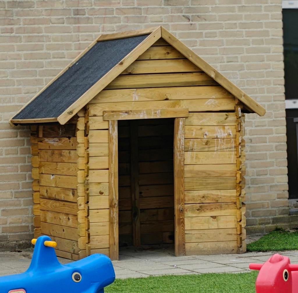 Vurenhouten Speelhuisje voor Kinderen, Ophalen, Gebruikt, Hout