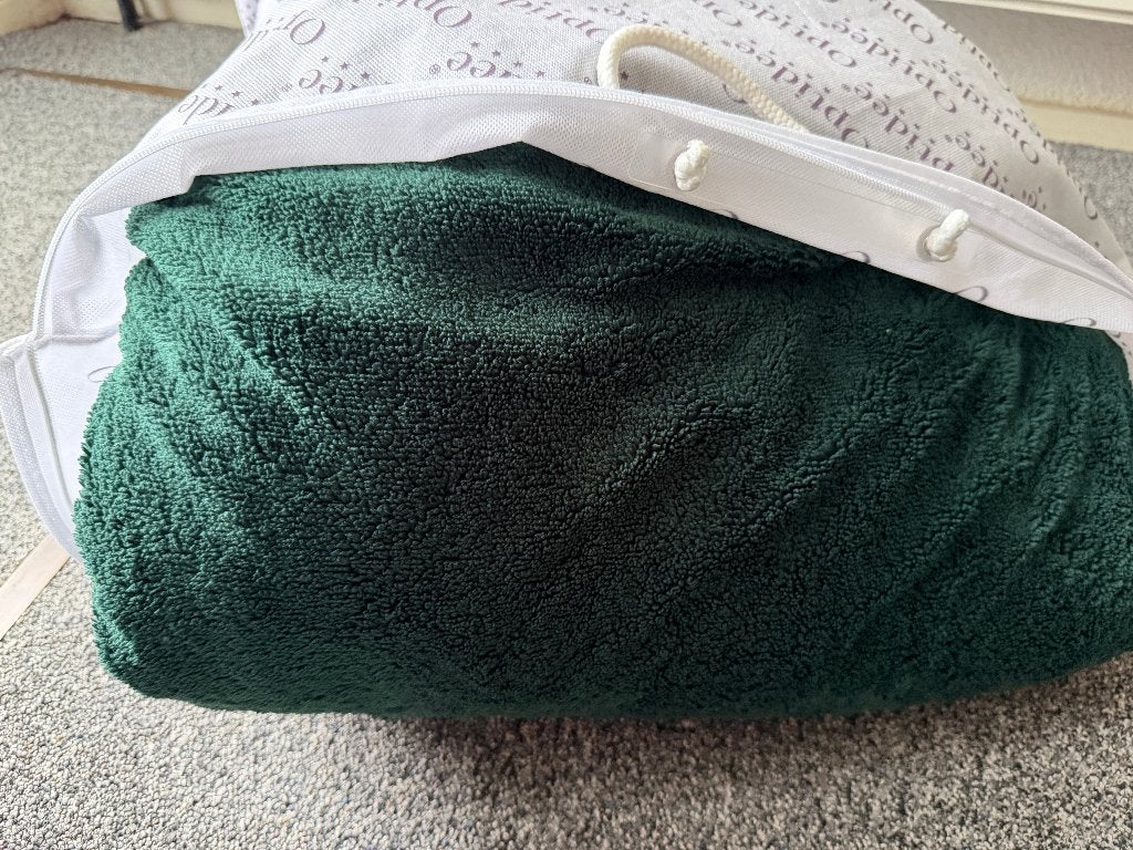 Optidee Optipluche Dekbedovertrek 240 x 220 cm – groen, Huis en Inrichting, Lits-jumeaux, Dekbedovertrek, Nieuw, Ophalen of Verzenden