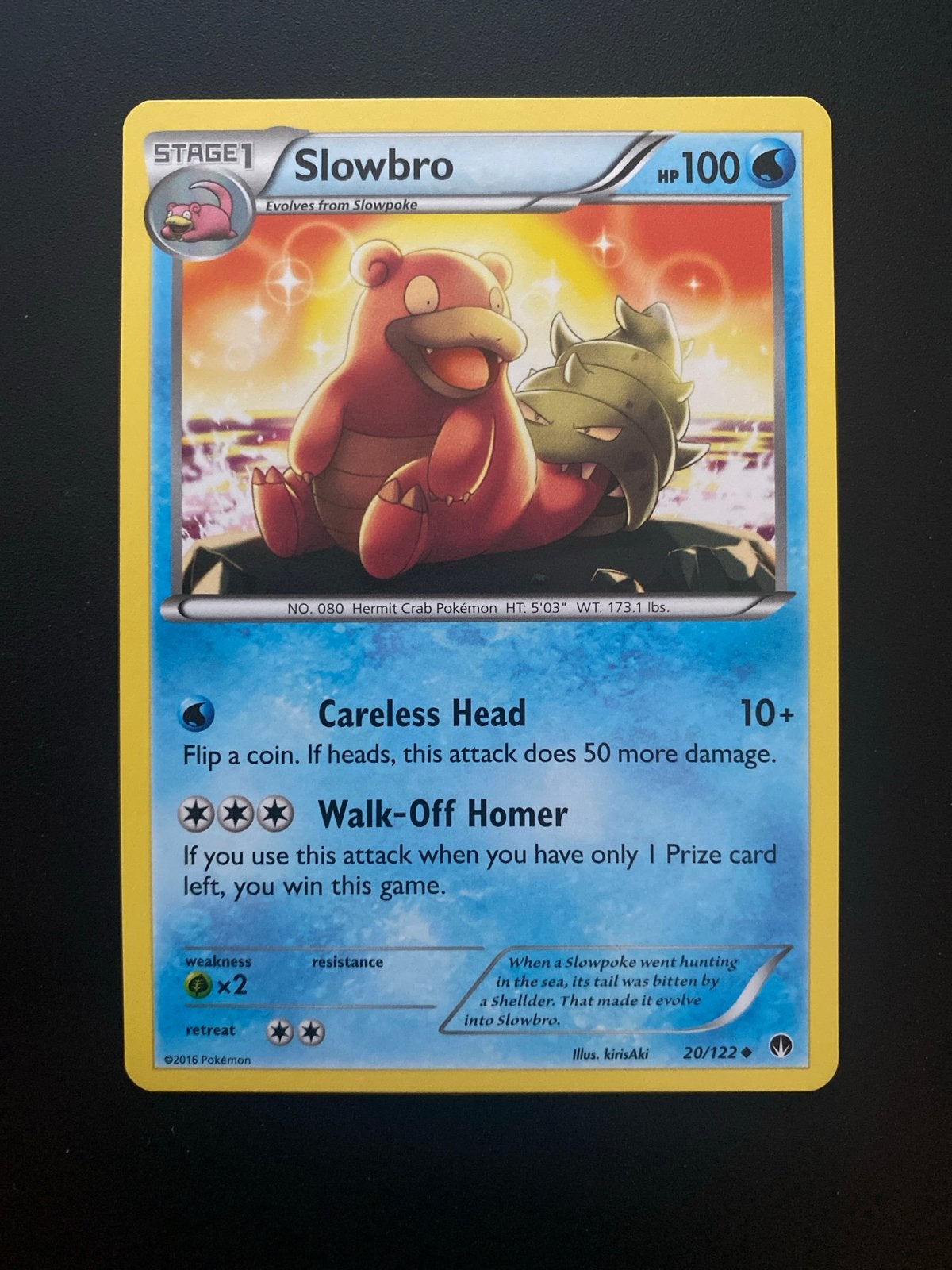 Slowbro 20/122 XY Breakpoint (2016) Packfresh Mint!, Ophalen of Verzenden, Zo goed als nieuw, Losse kaart