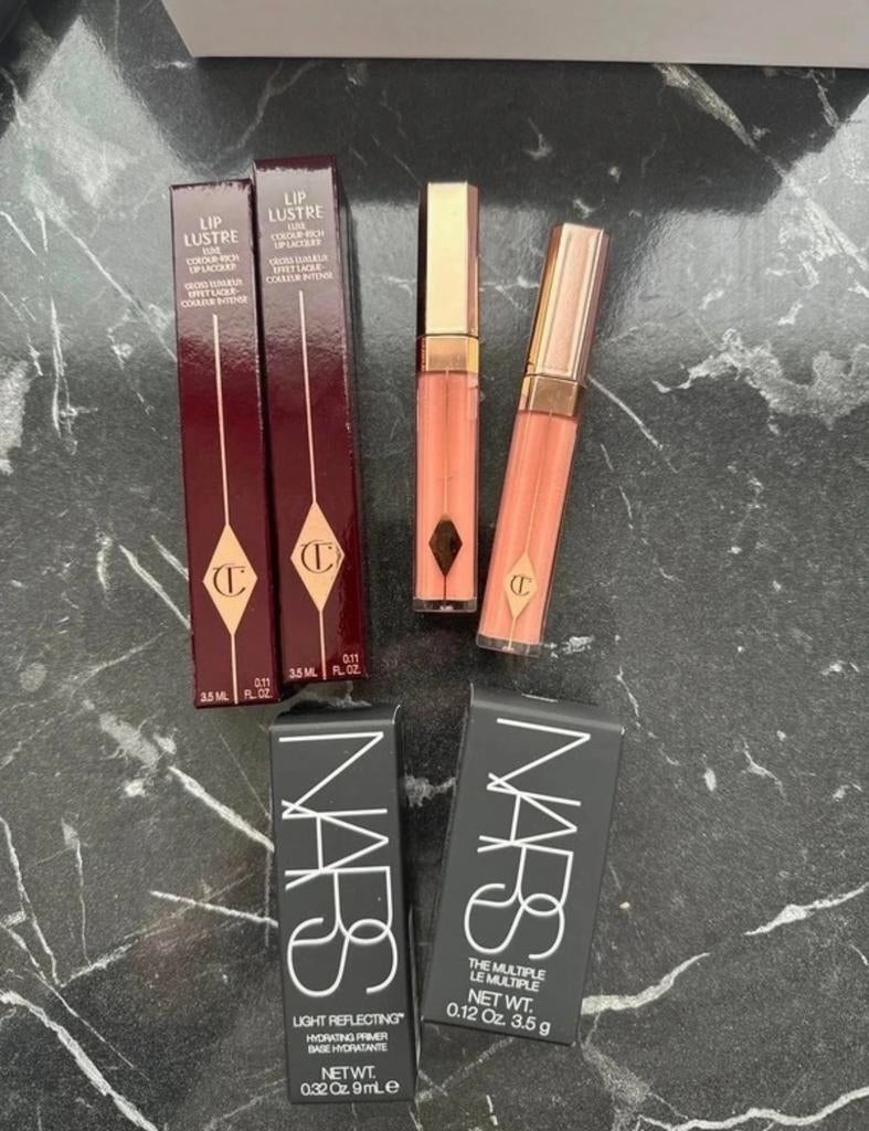 Charlotte Tilbury Nars set waarde €92, Ophalen of Verzenden, Zo goed als nieuw, Overige kleuren, Lippen