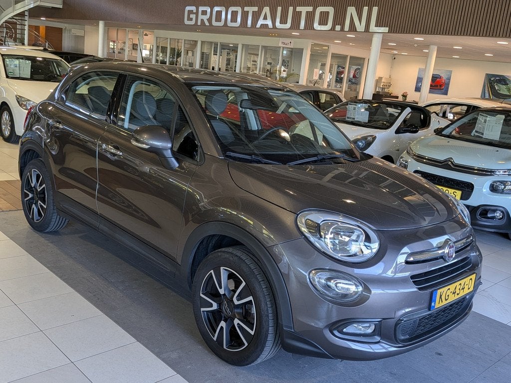Fiat 500X 1.4 Turbo MultiAir PopStar Automaat Airco, Cruise, Auto's, Fiat, Stof, Gebruikt, Bruin, 500X