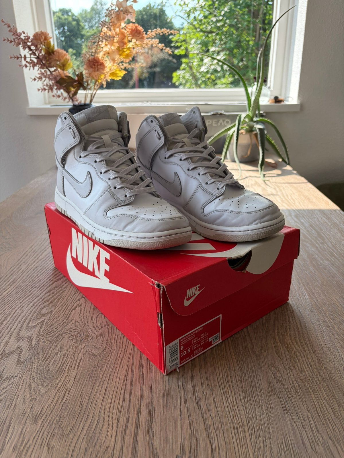 Nike Dunk High Retro White Vast Grey, Kleding | Heren, Schoenen, Gedragen, Sneakers of Gympen, Wit, Ophalen of Verzenden