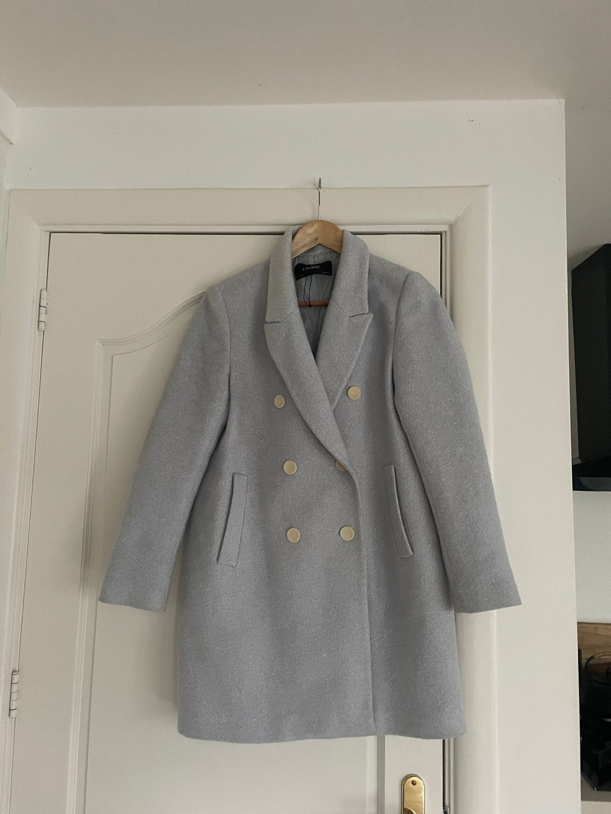 Zara basic jas lichtblauw, Ophalen of Verzenden, Gedragen, Blauw