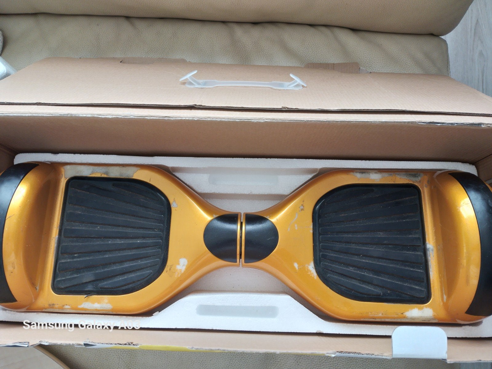 Hoverboard met zitje en oplader - Goud, Gebruikt