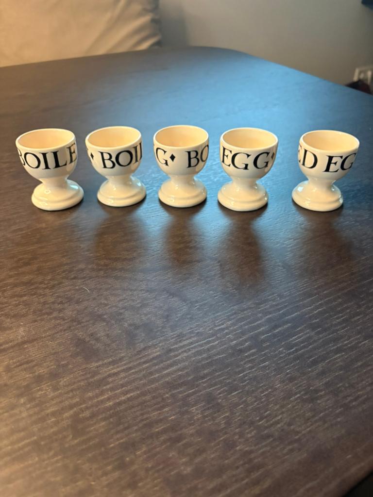 Bridgewater Egg Cup Black toast -  5 stuks, Verzenden, Zo goed als nieuw, Overige stijlen, Kop(pen) en/of Schotel(s)