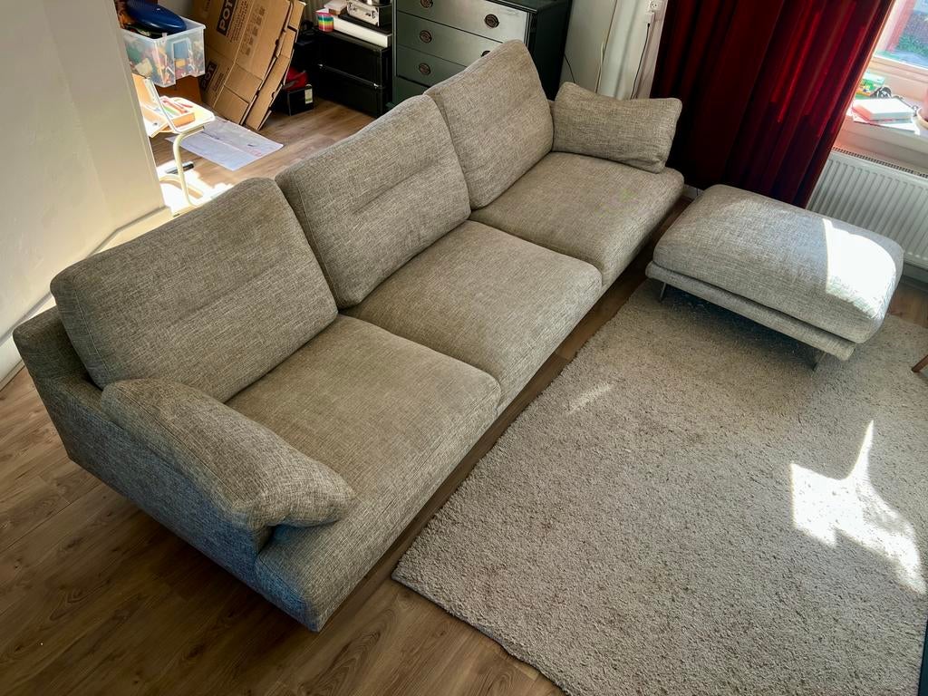 Linteloo George 4 zit designbank, met hocker, Ophalen, Gebruikt, Stof, Lounge design