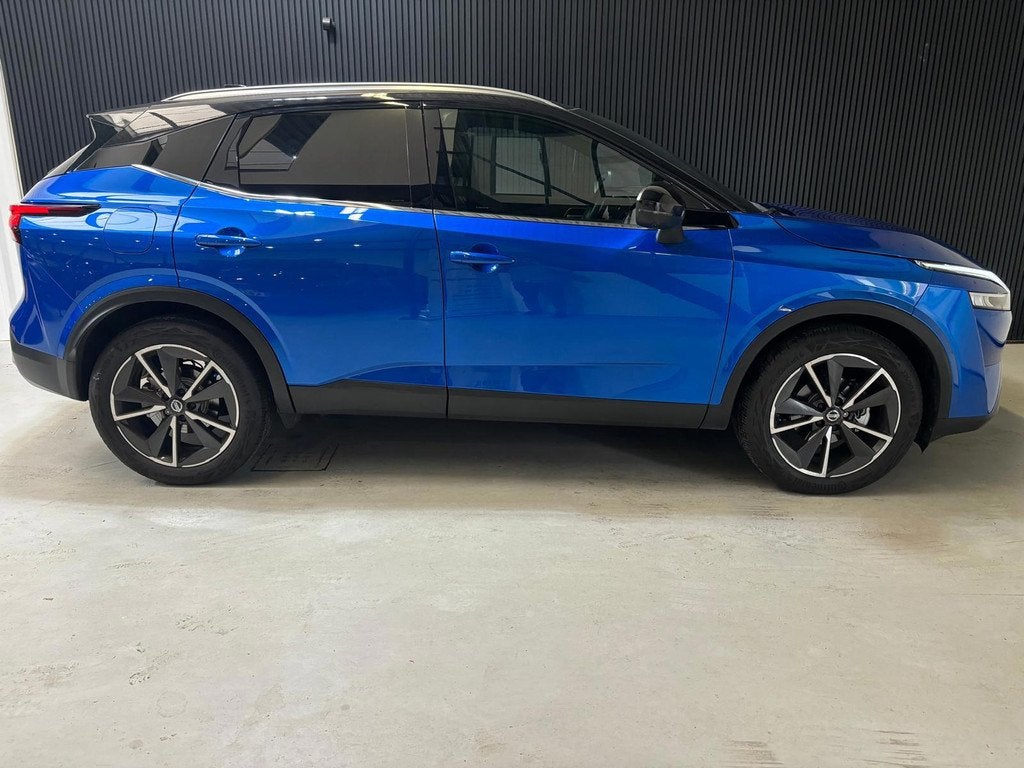 Nissan Qashqai 1.3 MHEV Tekna HUD/Pano/360CAM/Keyless, Auto's, Nissan, Zwart, 4 cilinders, Blauw, Bedrijf