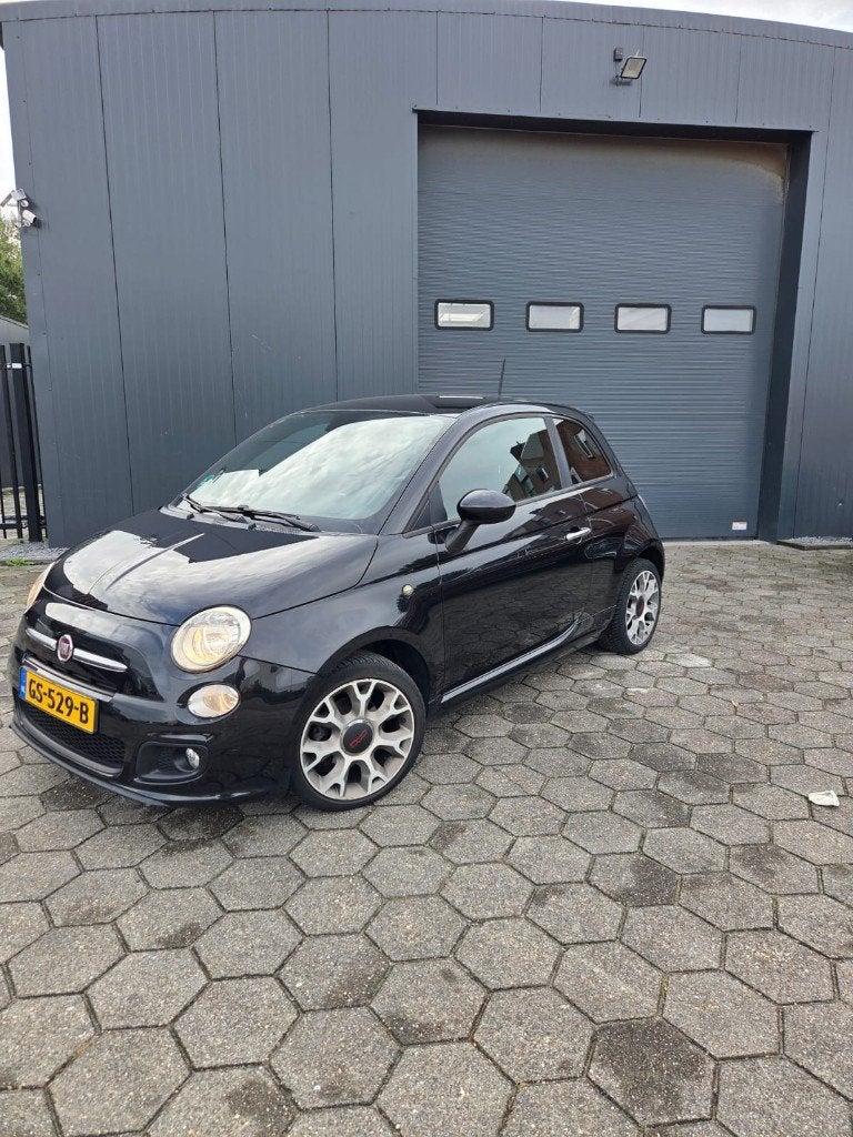 Fiat 500 0.9 Twinair C 2015 Zwart 100PK SPORT, Auto's, Voorwielaandrijving, 100 pk, Origineel Nederlands, Handgeschakeld