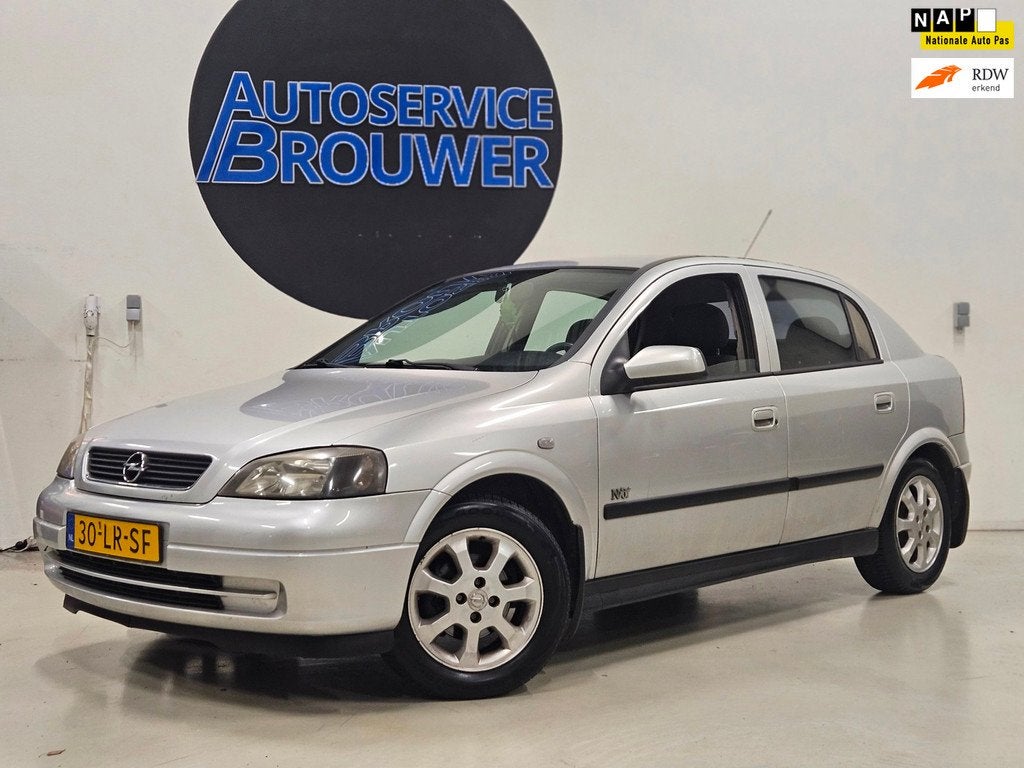 Opel Astra 1.6 Airco LET OP Km.teller Hapert!, Voorwielaandrijving, Stof, Gebruikt, Zwart