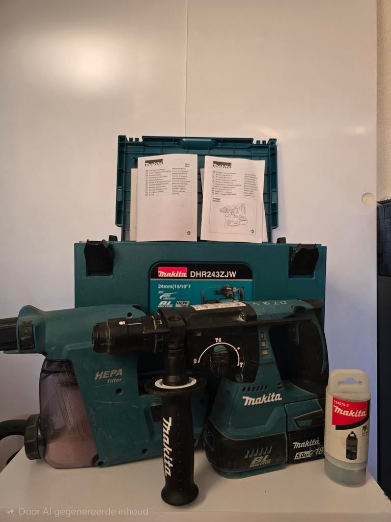 Makita DHR242ZJW Boorhamer in
M-box, Doe-het-zelf en Verbouw, Gereedschap | Boormachines, 600 watt of meer, Boor- en/of Breekhamer
