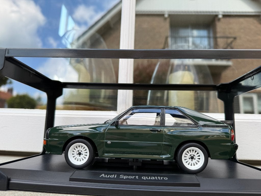 1:18 Audi Sport Quattro SWB groen 1985 Norev 188317, Hobby en Vrije tijd, Modelauto's | 1:18, Auto, Norev, Norev, Zo goed als nieuw