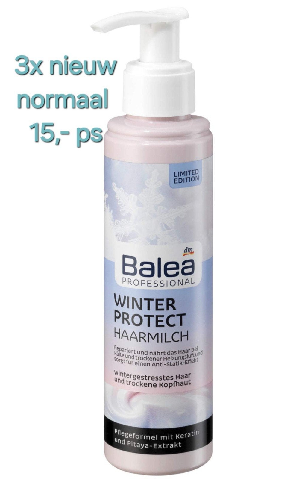 3x Balea Professional Winter Protect Haarmilch nieuw, Ophalen of Verzenden, Nieuw, Haarverzorger of -hersteller